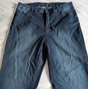 Women's Straight Leg Dark Blue Jeans